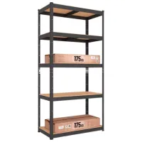 Etajeră Nex Home Budget Anthracite / MDF