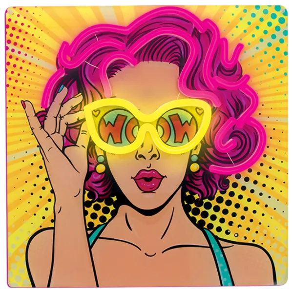 Lampă LED Forever Light Neon Power Woman Yellow photo 1