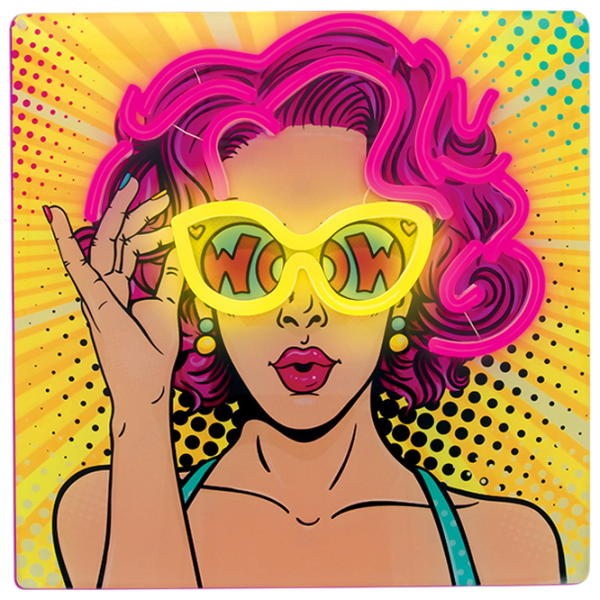 Lampă LED Forever Light Neon Power Woman Yellow photo 1