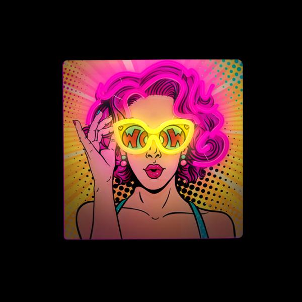 Lampă LED Forever Light Neon Power Woman Yellow photo 3