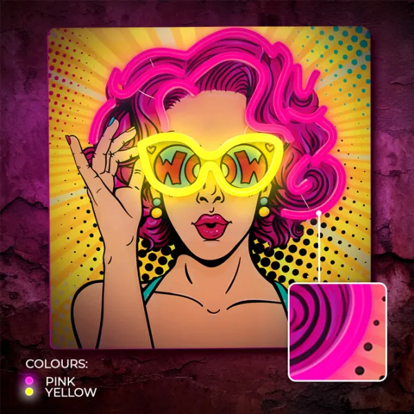 Lampă LED Forever Light Neon Power Woman Yellow photo 8