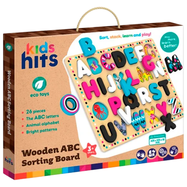 Развивающий набор Kids Hits Wooden ABC KH20/025 3+ / Разноцветный Бежевый photo 1