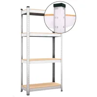 Стеллаж Nex Home Budget Нержавеющая сталь / МДФ