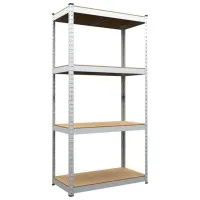 Стеллаж Nex Home Budget Нержавеющая сталь / МДФ