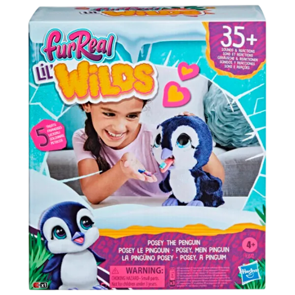 Интерактивная игрушка FurReal Lil' Wilds Posey the Penguin F3512 4+ / White Синий photo 1