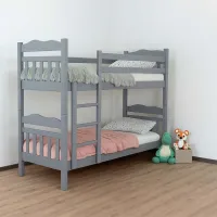 Кровать Mobicasa Luna 90 x 200 см / Дерево / Серый photo 3