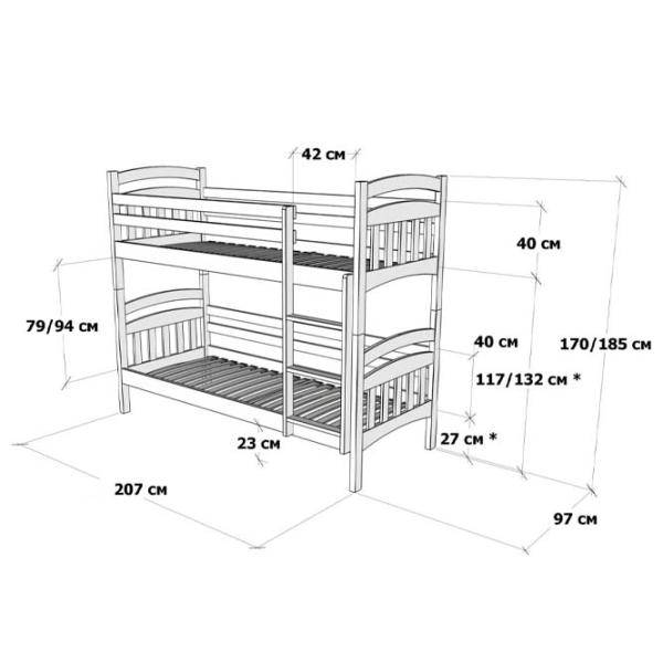 Pat Mobicasa Nemo  90 x 200 cm / Lemn / White photo 4 Pat Mobicasa Nemo  90 x 200 cm / Lemn / White photo 4