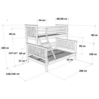 Кровать Mobicasa Spider Man 80 x 200 cm / Дерево / Белый photo 14