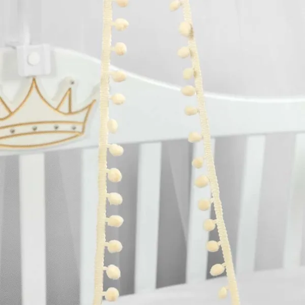 Baldachin pentru pătuț PernaMea Premium Pompom Ivory / Poliester photo 4