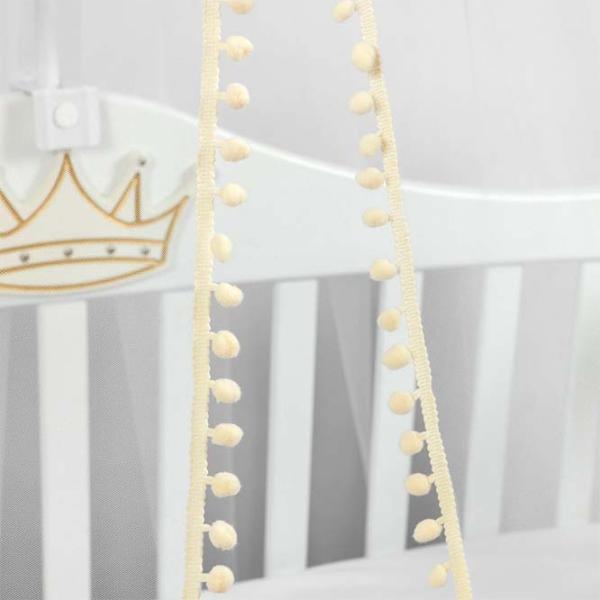 Baldachin pentru pătuț PernaMea Premium Pompom Ivory / Poliester photo 4
