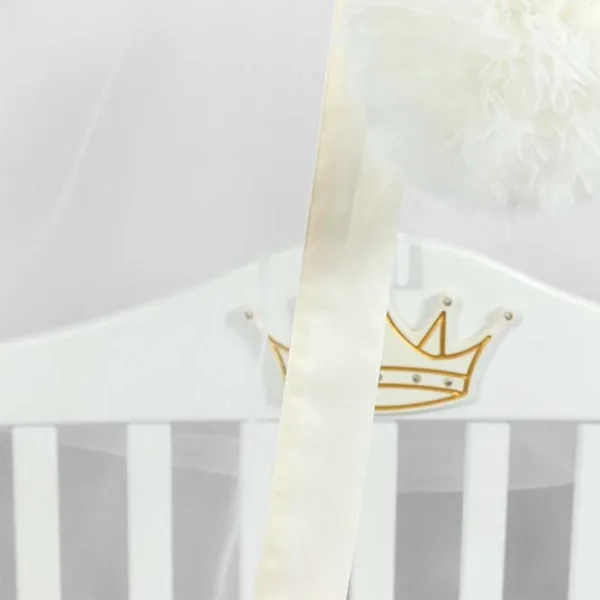 Baldachin pentru pătuț PernaMea Premium Pompom Ivory / Poliester photo 4