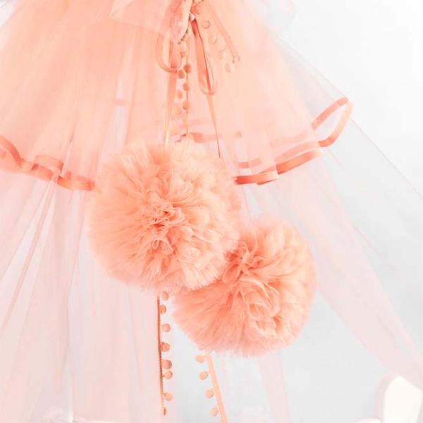 Балдахин для кроватки PernaMea Premium Pompom Powder pink / Полиэстер photo 3