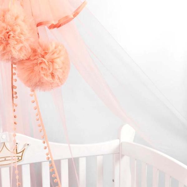 Балдахин для кроватки PernaMea Premium Pompom Powder pink / Полиэстер photo 4