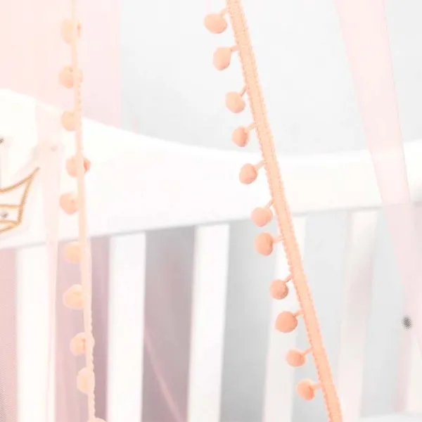 Балдахин для кроватки PernaMea Premium Pompom Powder pink / Полиэстер photo 6