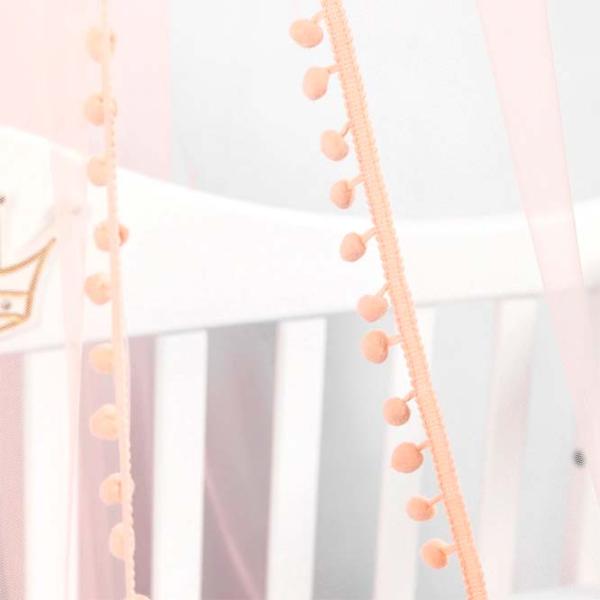 Балдахин для кроватки PernaMea Premium Pompom Powder pink / Полиэстер photo 6