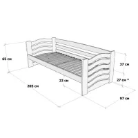 Кровать Mobicasa Jerry 90 x 200 см / Дерево / Белый photo 8