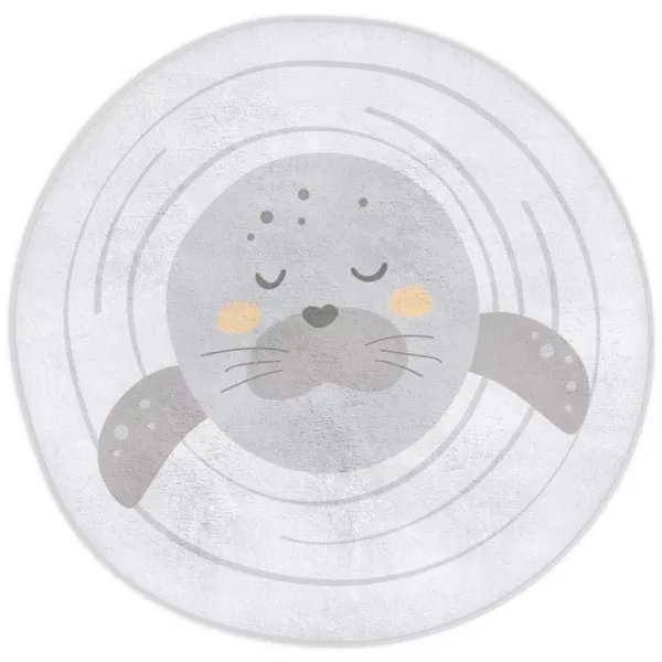 Covoraş pentru joc Kikka Boo Seally Me (31108030057) 0+/ Rotund/ Gray photo 1