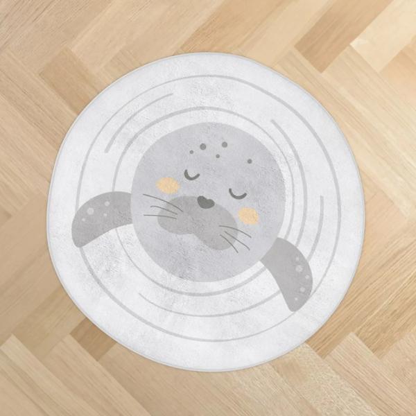 Covoraş pentru joc Kikka Boo Seally Me (31108030057) 0+/ Rotund/ Gray photo 2