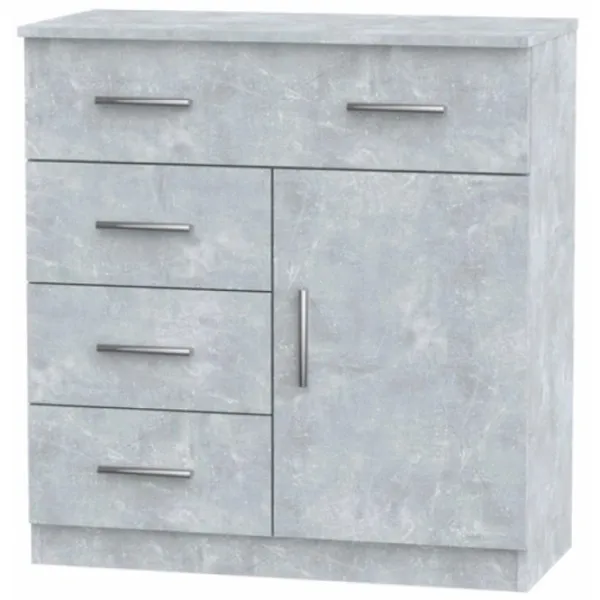 Комод KompaniT 1-3-1 84.9 x 80 x 39см / ЛДСП / Ателье Светлый photo 1