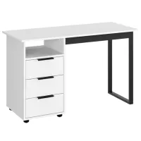 Офисный стол ML-Mobila Лофт-8 ДСП/ Белый