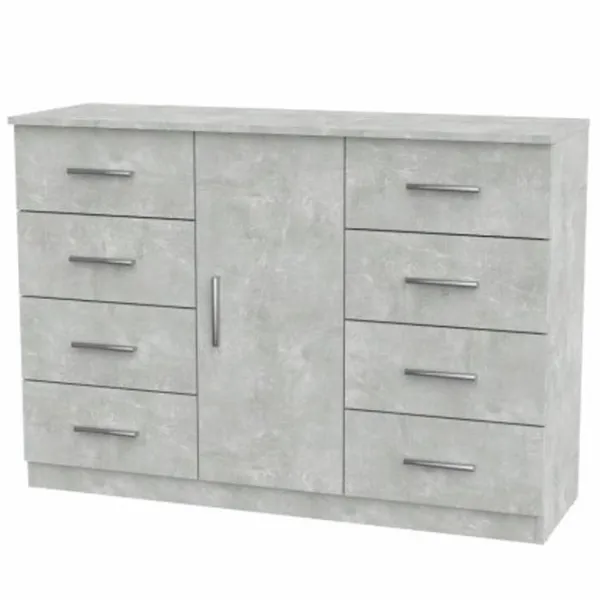 Комод KompaniT 8+1 85 x 120.2 x 39см / ЛДСП / Ателье Светлый photo 1