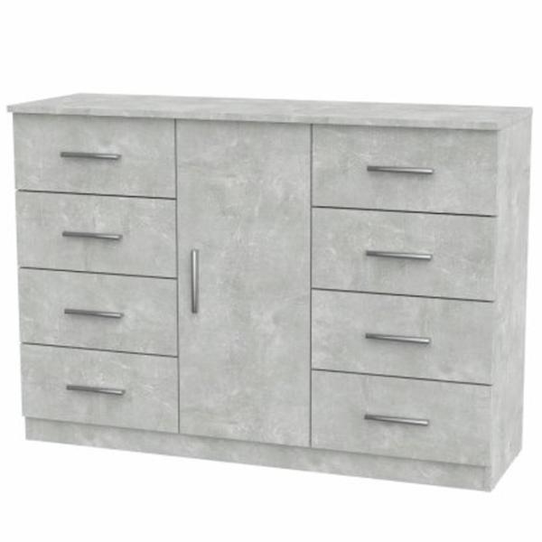 Комод KompaniT 8+1 85 x 120.2 x 39см / ЛДСП / Ателье Светлый photo 1