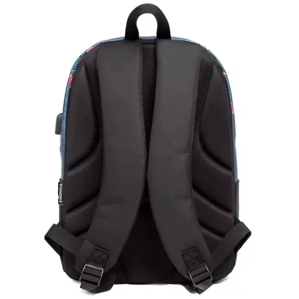 Ghiozdan pentru copii 4Play JMS  / Black Blue Flowers /  photo 4