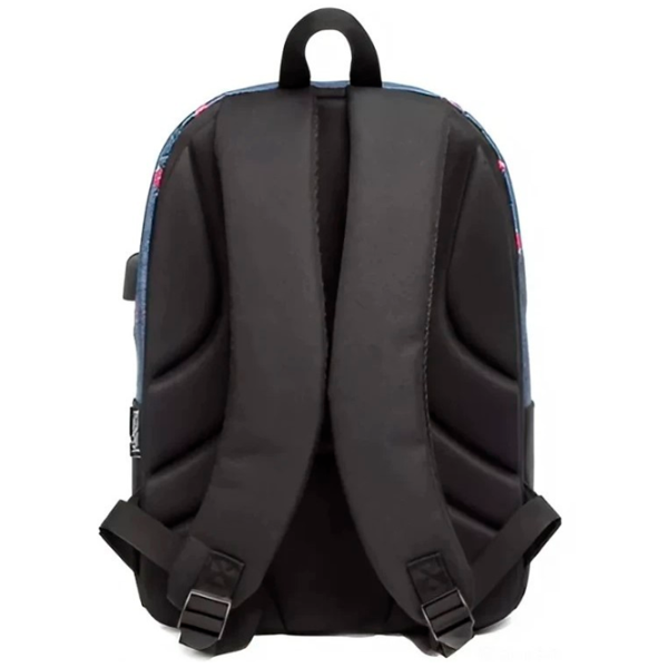 Ghiozdan pentru copii 4Play JMS  / Black Blue Flowers /  photo 4