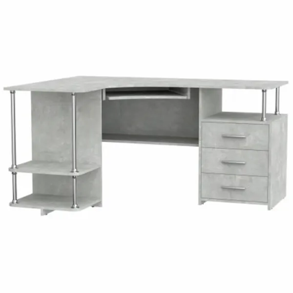 Офисный стол KompaniT СУ- 4 ДСП/ Серый photo 1