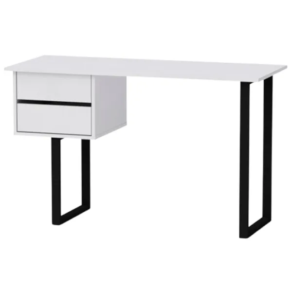 Офисный стол KompaniT Лофт-3 ДСП/ Белый photo 1