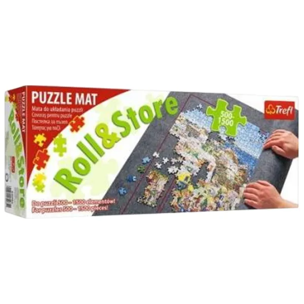 Covoraș pentru puzzle Trefl Roll & Store (60985) 3+/ Dreptunghiular/ Gray photo 2