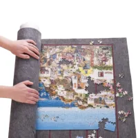 Covoraș pentru puzzle Trefl Roll & Store (60985) 3+/ Dreptunghiular/ Gray photo 3
