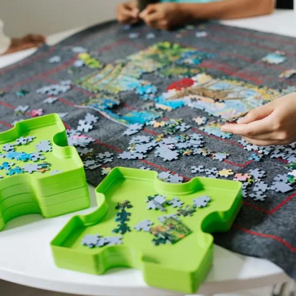 Covoraș pentru puzzle Trefl Roll & Store (60985) 3+/ Dreptunghiular/ Gray photo 4