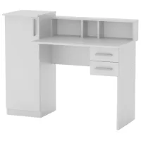 Офисный стол KompaniT Пи-Пи-1 ДСП/ Белый