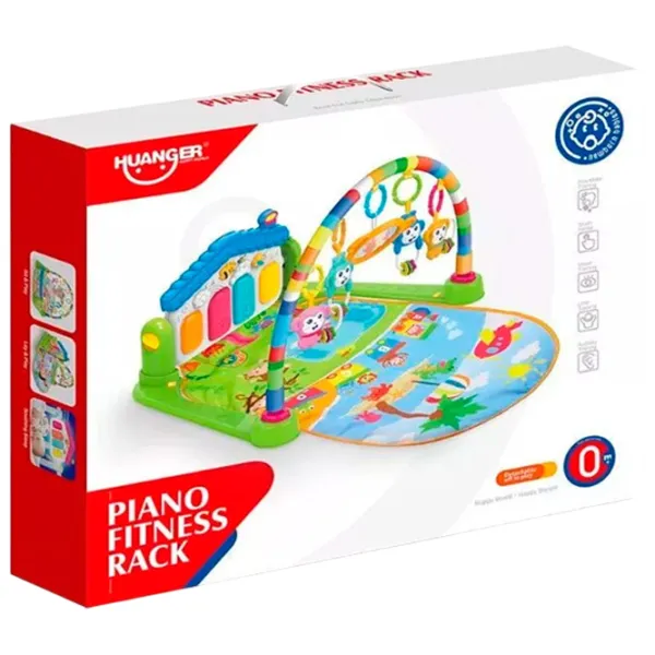 Covoraş pentru joc Huanger Piano Fitness Rack (HE0605) 0+/ Transformer/ Multicolor photo 7
