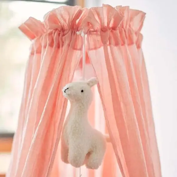 Baldachin pentru pătuț Jollein Vintage  Pink / Bumbac photo 3