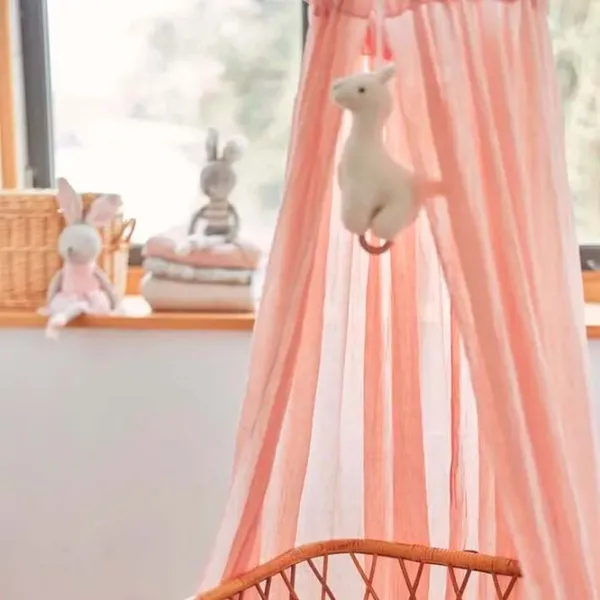 Baldachin pentru pătuț Jollein Vintage  Pink / Bumbac photo 5