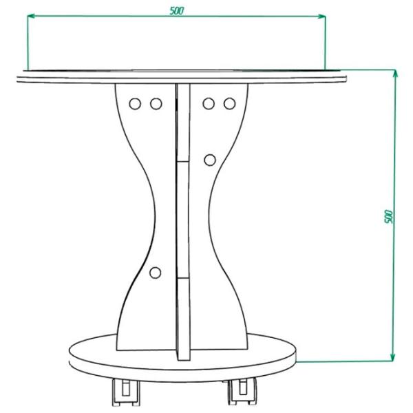 Măsuță de cafea ML-Mobila МЛ -7  White photo 3