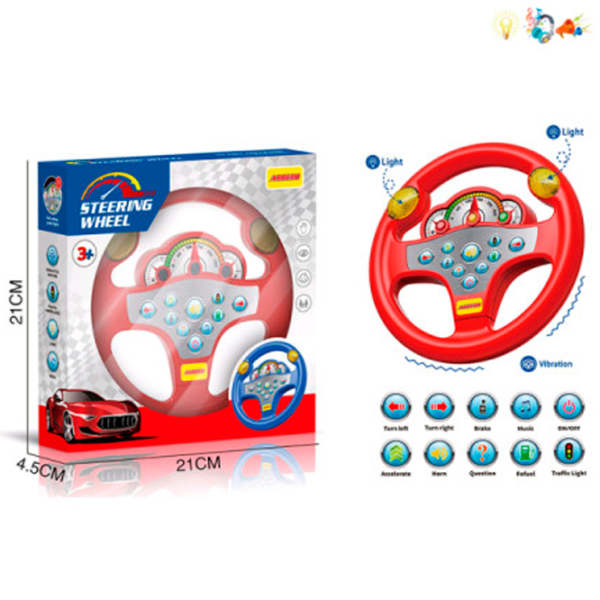 Интерактивная игрушка Optmarket Steering Wheel 201678685 3+ / Разноцветный Красный photo 2