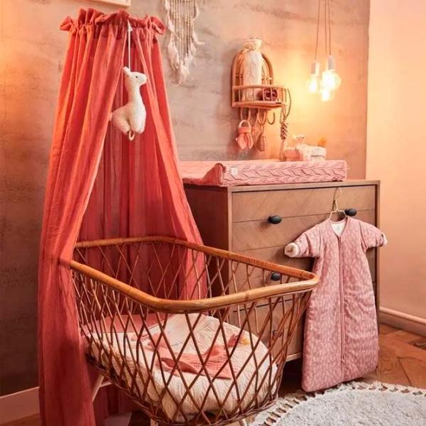 Baldachin pentru pătuț Jollein Vintage  Rosewood / Bumbac photo 4