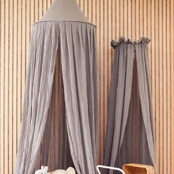 Baldachin pentru pătuț Jollein Vintage  Grey / Bumbac photo 3