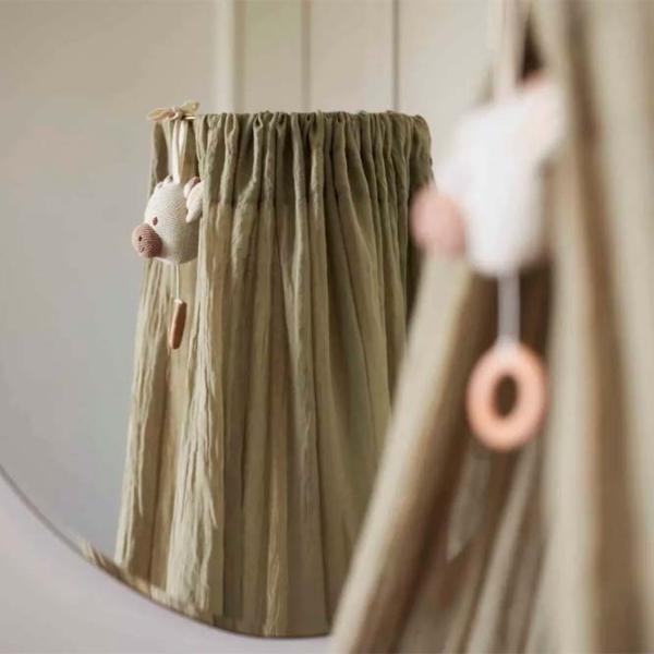 Baldachin pentru pătuț Jollein Vintage  Olive Green / Bumbac photo 2
