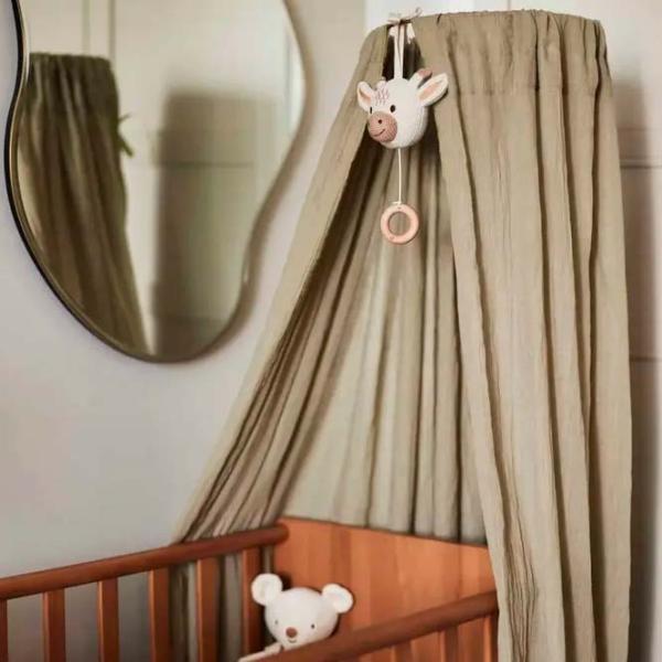 Baldachin pentru pătuț Jollein Vintage  Olive Green / Bumbac photo 4