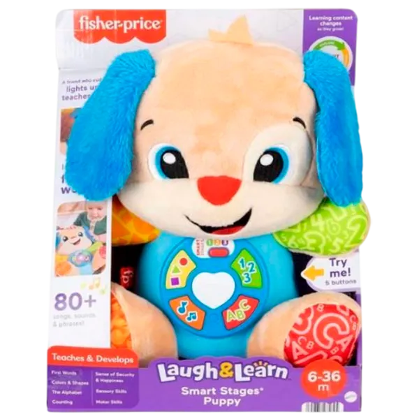 Интерактивная игрушка Fisher Price Laugh & Learn Smart Stages Puppy JFD24 6 месяцев / Разноцветный Бежевый photo 1