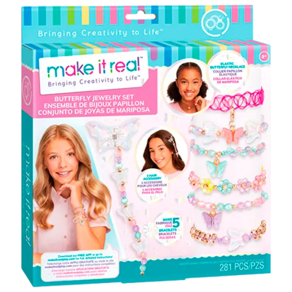 Креативный набор Make It Real Bringing Creativity to Life Creation of bracelets 1323 8+ / Разноцветный Розовый photo 1