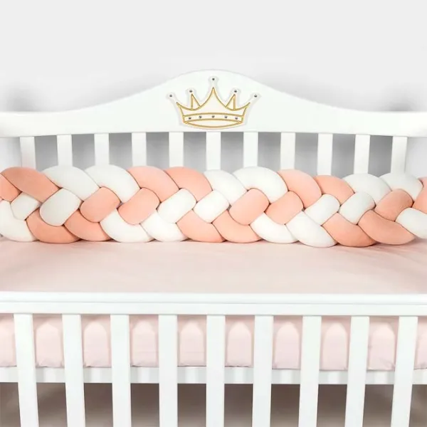 Barieră pentru pătuț PernaMea Cosita Powder pink / Bumbac photo 1