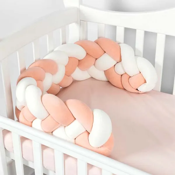 Barieră pentru pătuț PernaMea Cosita Powder pink / Bumbac photo 3