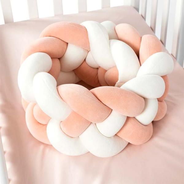 Barieră pentru pătuț PernaMea Cosita Powder pink / Bumbac photo 4