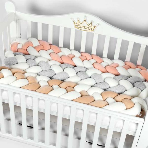 Barieră pentru pătuț PernaMea Cosita Powder pink / Bumbac photo 5