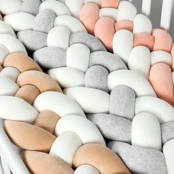 Barieră pentru pătuț PernaMea Cosita Powder pink / Bumbac photo 6